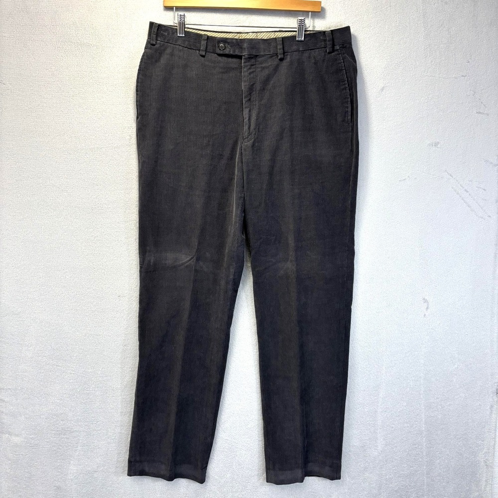 Vintage Lauren Ralph‎ Lauren Straight Corduroy Pants Mens 36x33 Gray Retro Y2K